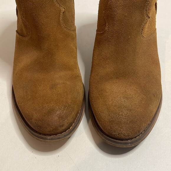 Marc Fisher Stefani leather brown ankle boot with Western style - Picture 5 of 9